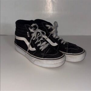Black and White High-Top Sneakers